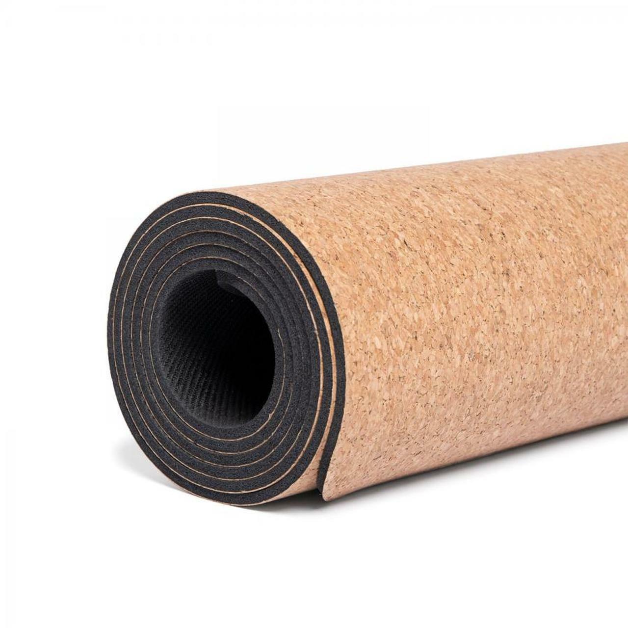 NEW Non-Slip Cork Yoga Mat 3.5mm, 70x25 inch Antimicrobial Light